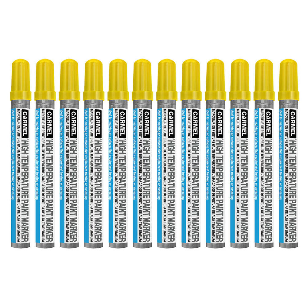 Yellow High Temperature Paint Marker (12/Pack)