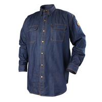 Black Stallion FS8-DNM Flame-Resistant Denim Work Shirt