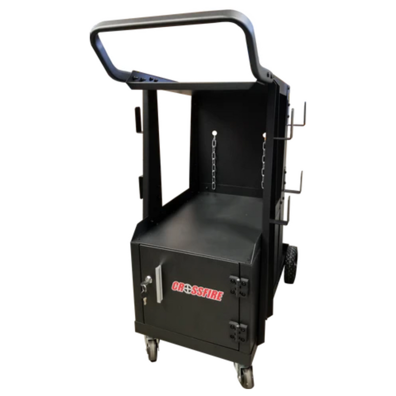 Crossfire 2 Tier Welder Cart with Locking Cabinet