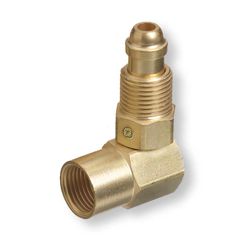 90° Inert Gas Fitting - RH Male - B-Size 5/8"-18