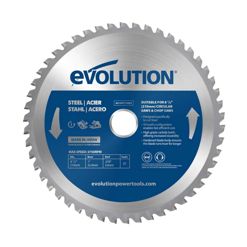 Evolution 8-1/4" Metal Cutting TCT Blades