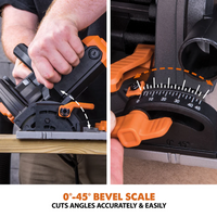 Evolution R185CCSX: Multi-Material Cutting Circular Saw 7-1/4" Blade With 3ft, 4in. Track Included