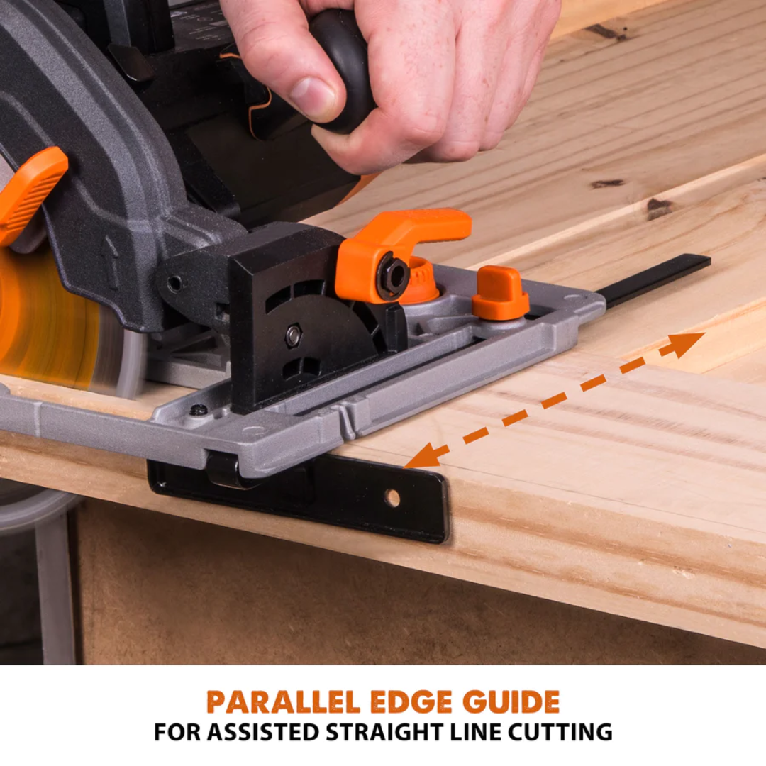 Evolution R185CCSX: Multi-Material Cutting Circular Saw 7-1/4" Blade With 3ft, 4in. Track Included