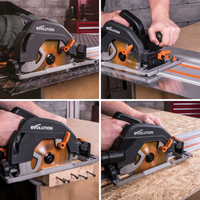 Evolution R185CCSX: Multi-Material Cutting Circular Saw 7-1/4" Blade With 3ft, 4in. Track Included