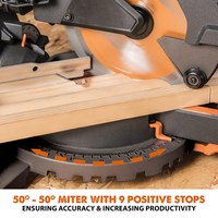 Evolution R185SMS+: Single Bevel Sliding Miter Saw With 7-1/4 In. Multi-Material Cutting Blade