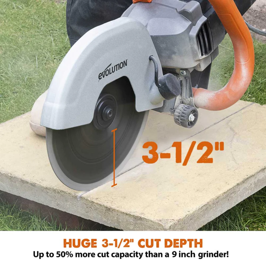 Evolution R230DCT | 9" Electric Concrete Cut-Off Saw | Diamond Blade Included