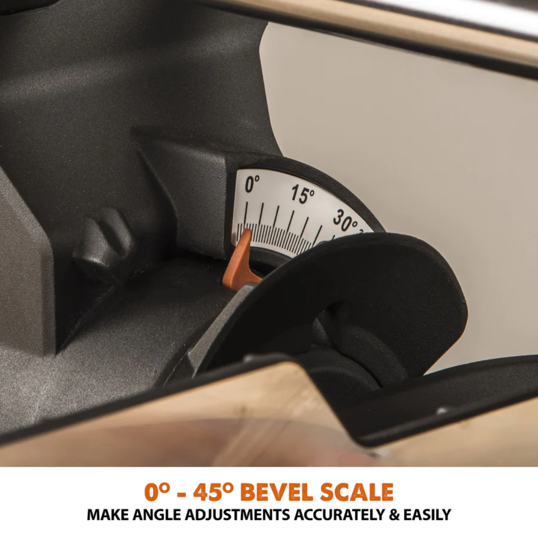 Evolution R255SMS+: Single Bevel Sliding Miter Saw With 10 In. Multi-Material Cutting Blade