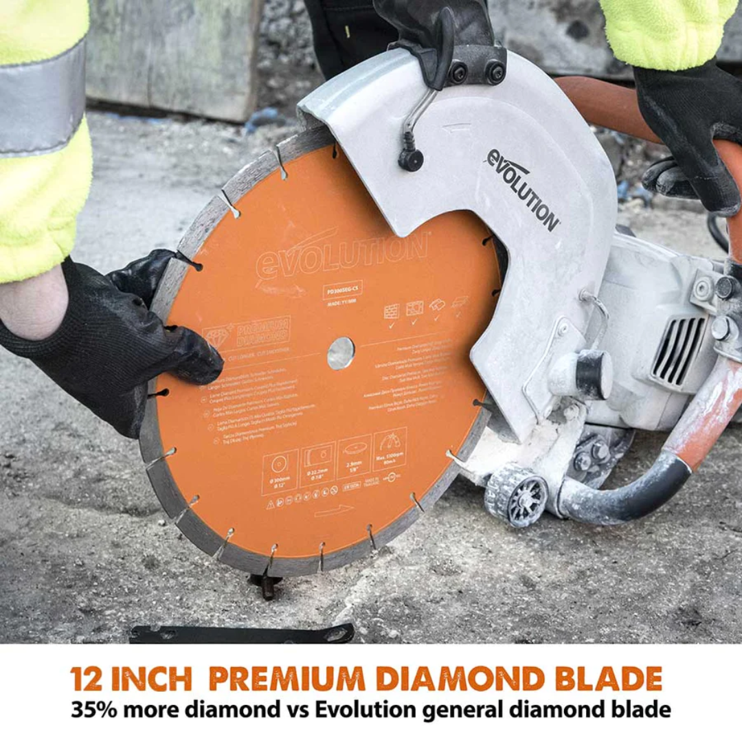 Evolution R300DCT+ 12" Electric Concrete Cut-Off Saw