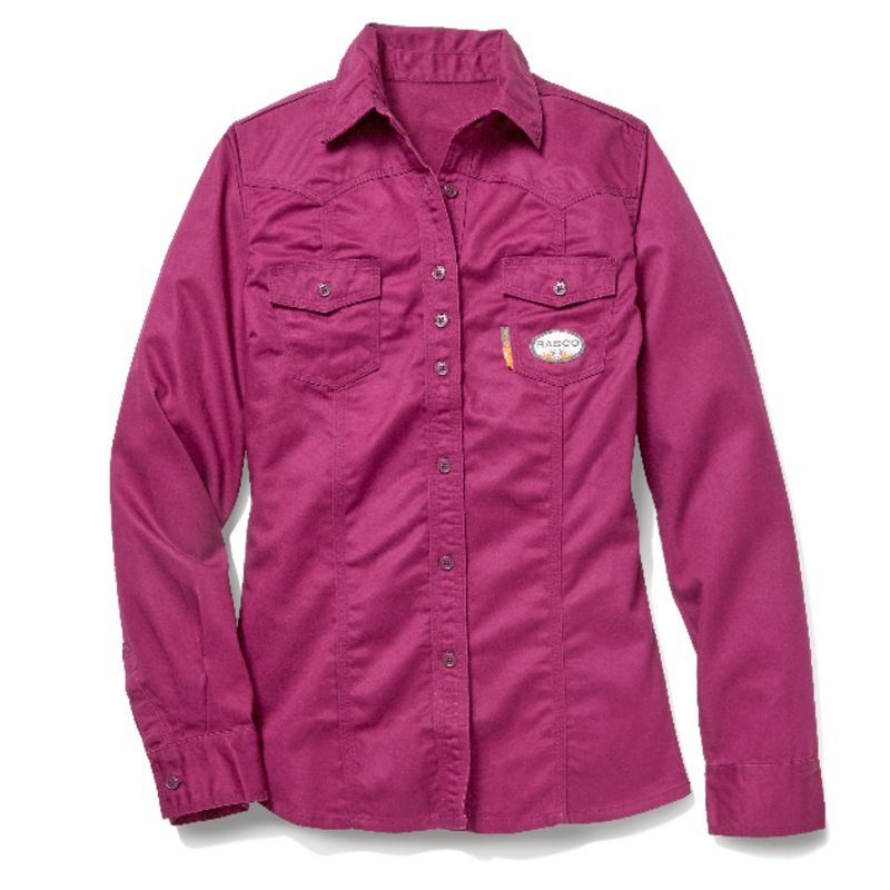 Rasco FR Women's Work Shirt - Plum