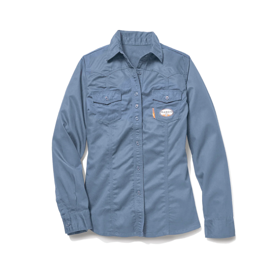 Rasco FR Women's Work Shirt - Work Blue