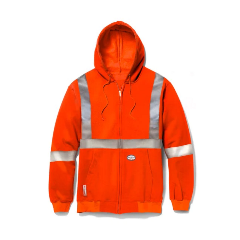 Rasco Hi Vis Zip Front Hoodie With Detachable Hood