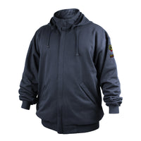 JF3530-NV Black Stallion 12oz FR Full Zip Hoodie