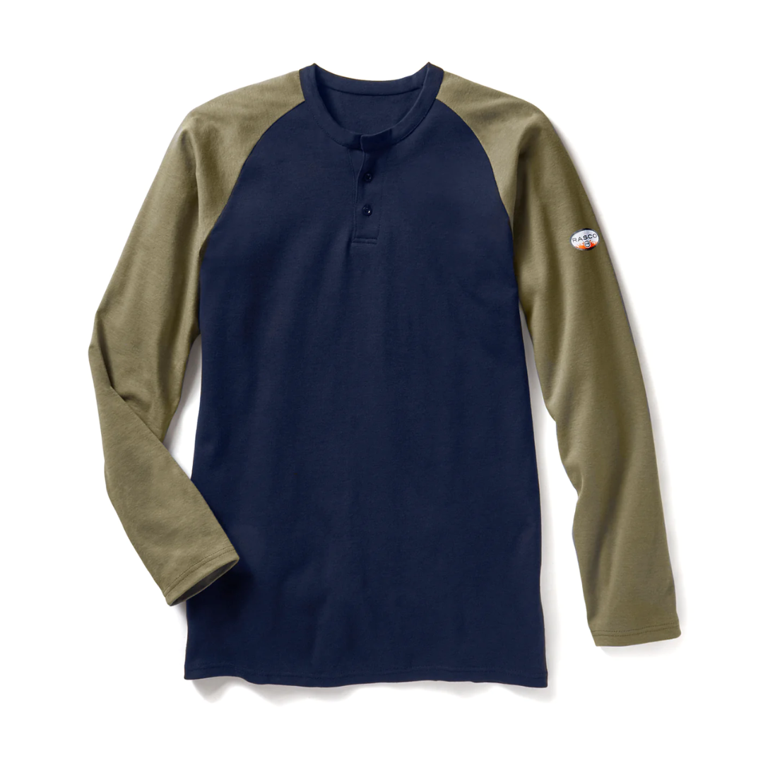 Rasco FR Two Tone Henley Long Sleeve Shirt