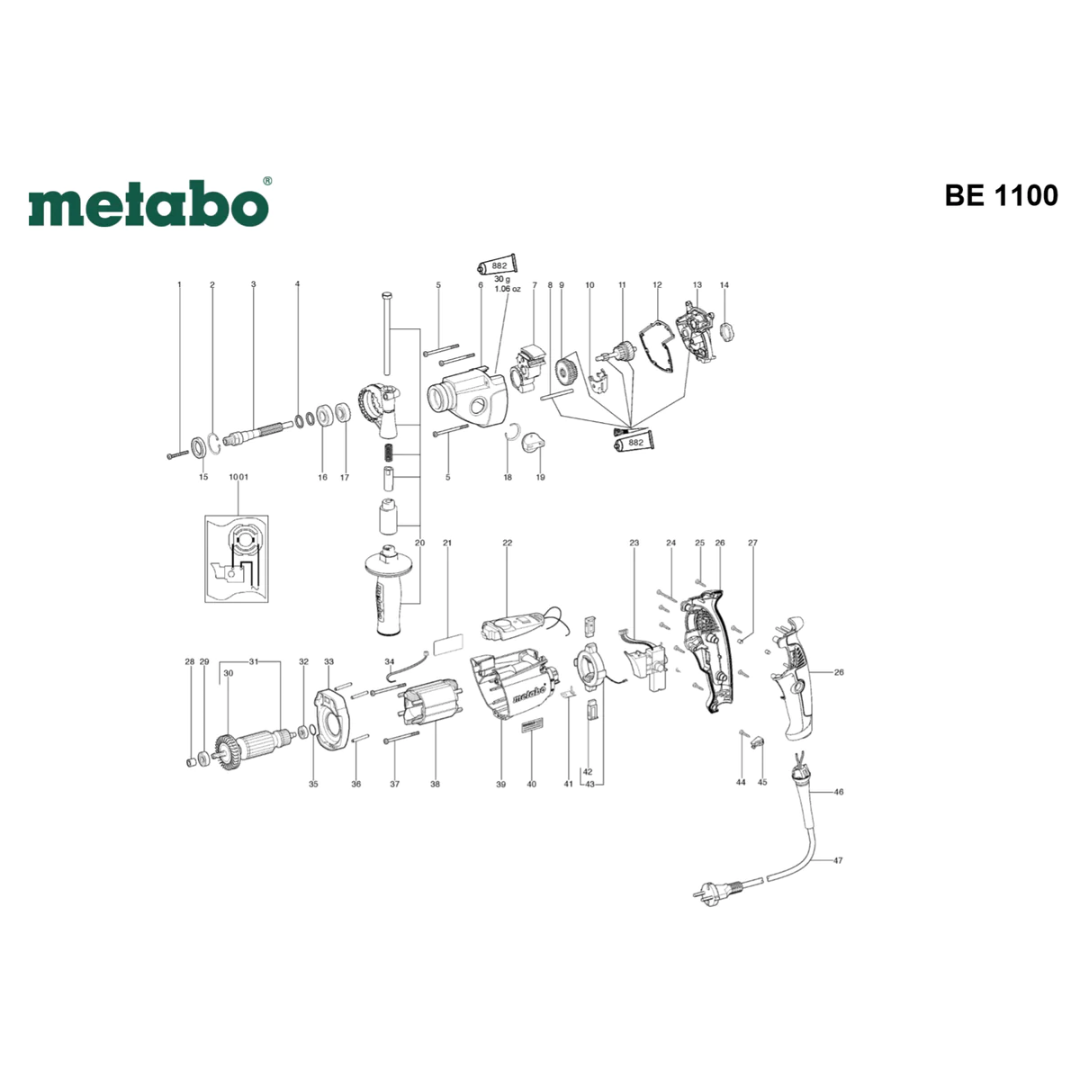 Metabo Carbon Brush Set, 120 V - 316046960