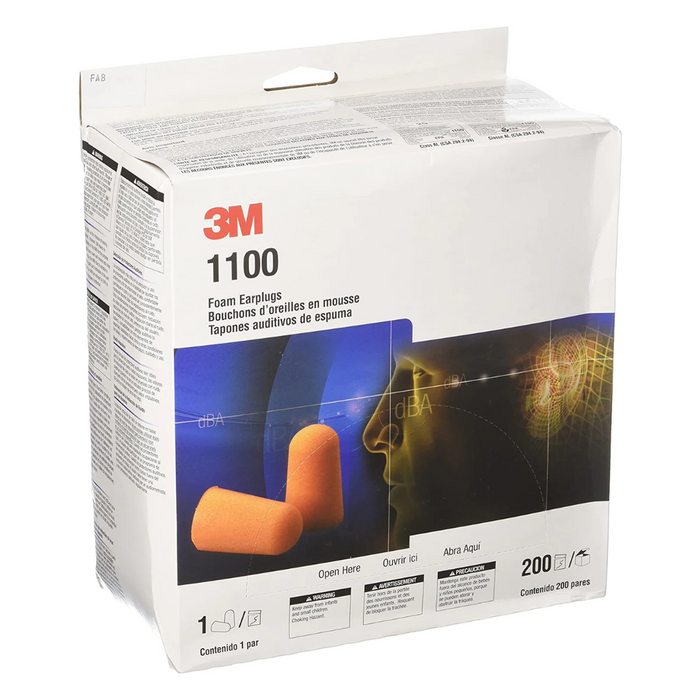 3M E-A-R 1100 Foam Earplugs (200/Box)