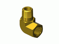 1/4" NPT Brass Street Elbow PL-4HP