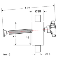 TCX6320 BuildPro BP16 Side Push Clamp XL, for 16mm Holes