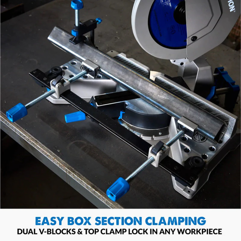 Evolution S355MCS: Mitering Chop Saw With 14 In. Mild Steel Blade