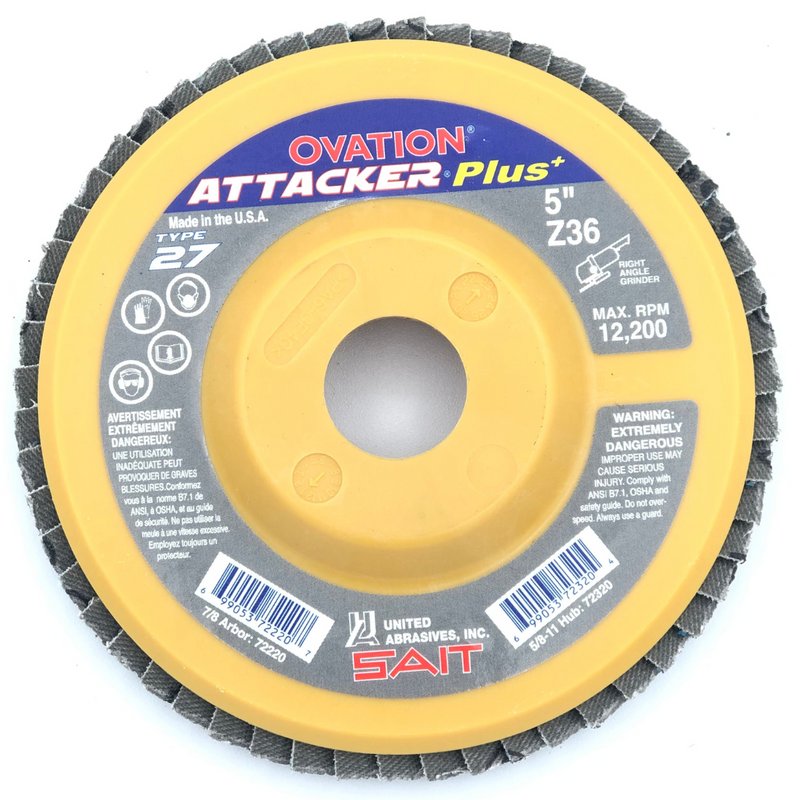 Sait Ovation Attacker Plus+ High Density Flap Discs