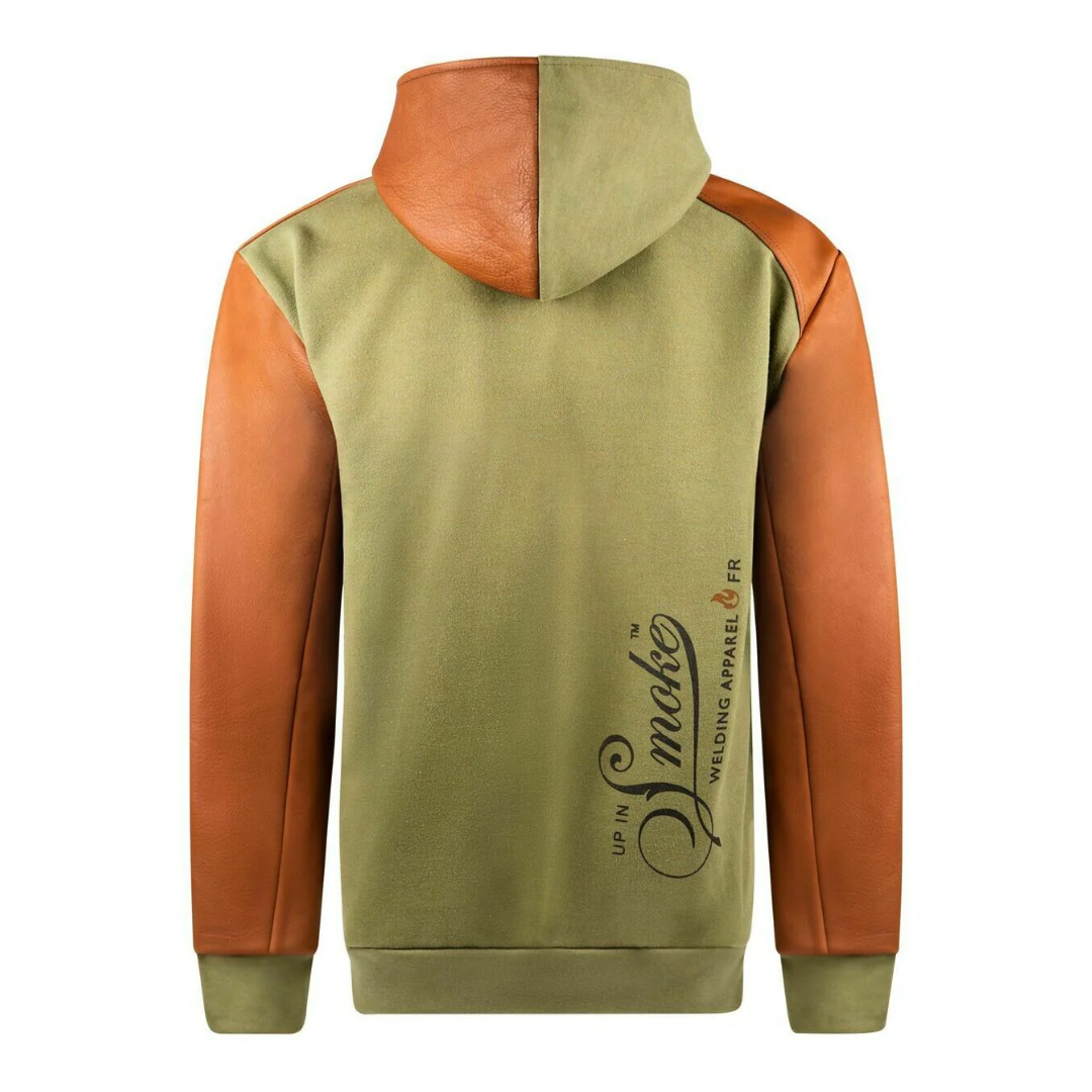 Up In Smoke THORAX FR Fleece Welding Hoodie - Brown/Green - XXL