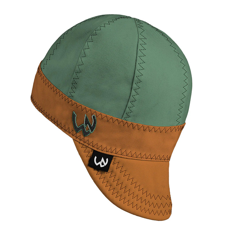 WelderNation The Poncho Sea Green/Saddle Welding Beanie