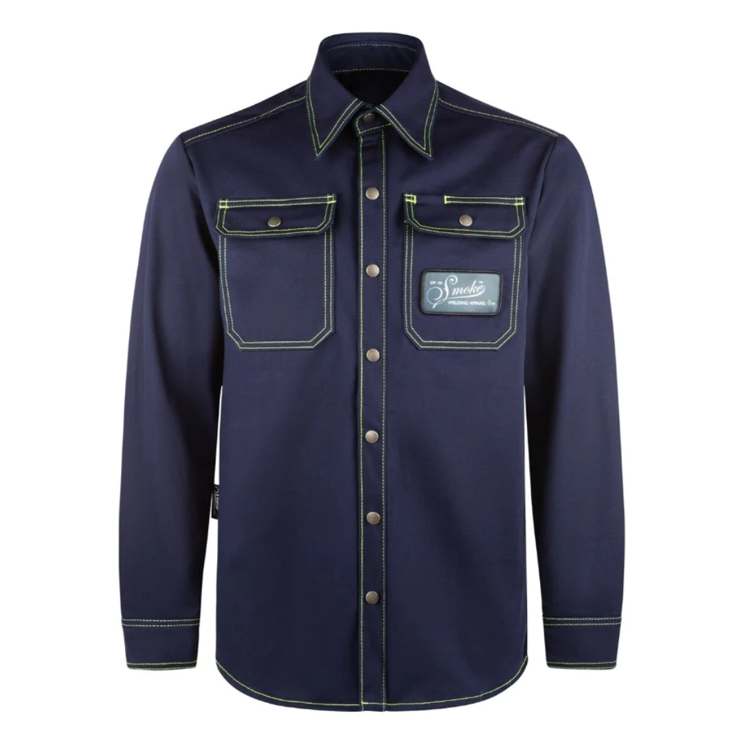 Up In Smoke Zestos Apex FR Welding Shirt - Navy