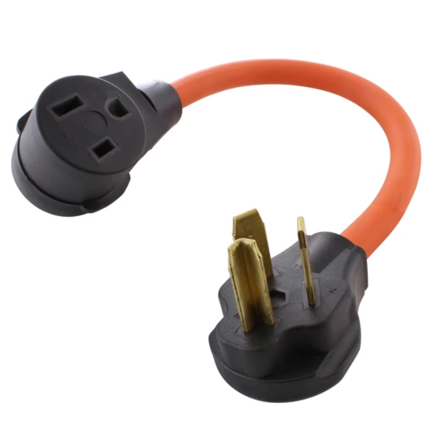 10-30P 30A 125/250V Plug to 6-50 Welder Receptacle Adapter