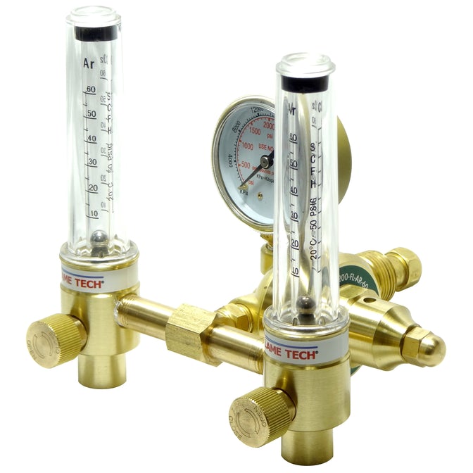 Flame Tech Dual Flowmeter Regulator - CGA 580