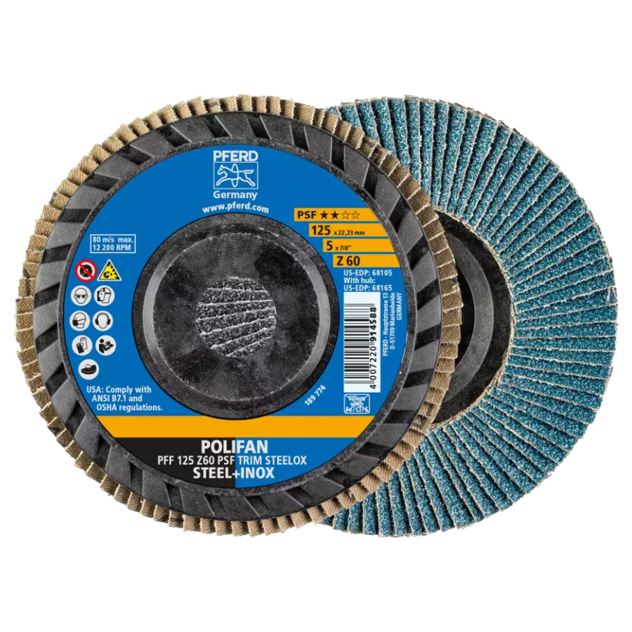 Pferd POLIFAN® Flap Disc Universal Line PSF Z PSF TRIM STEELOX