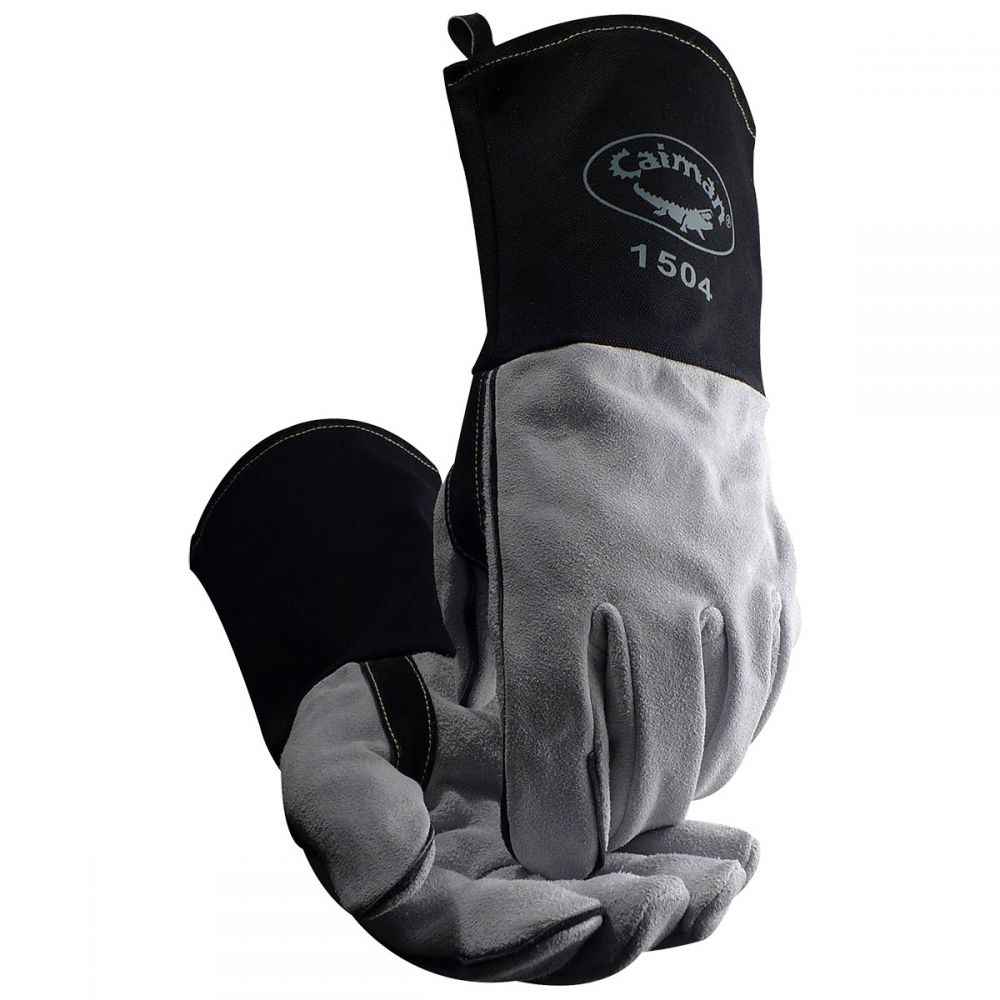 Caiman 1504 - Cow Split FR Cotton Cuff MIG/Stick Welding Gloves