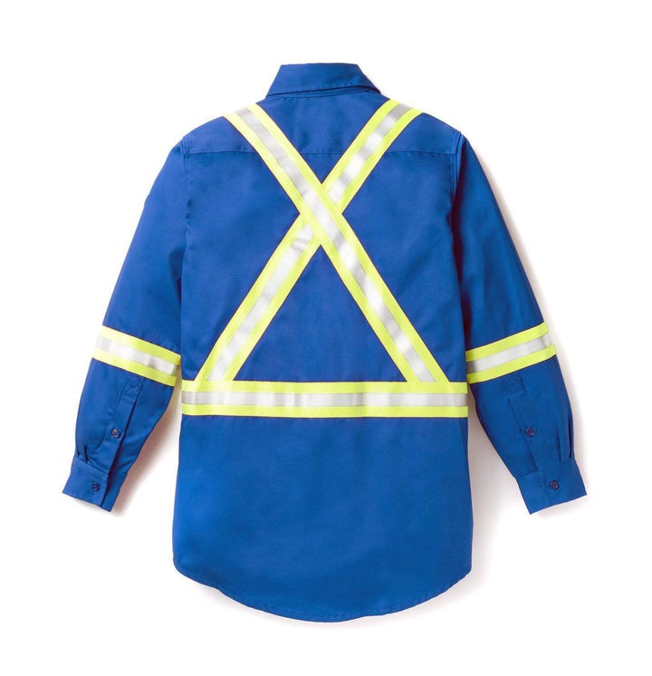 Uniform Shirt with Reflective Trim - Royal Blue Back 