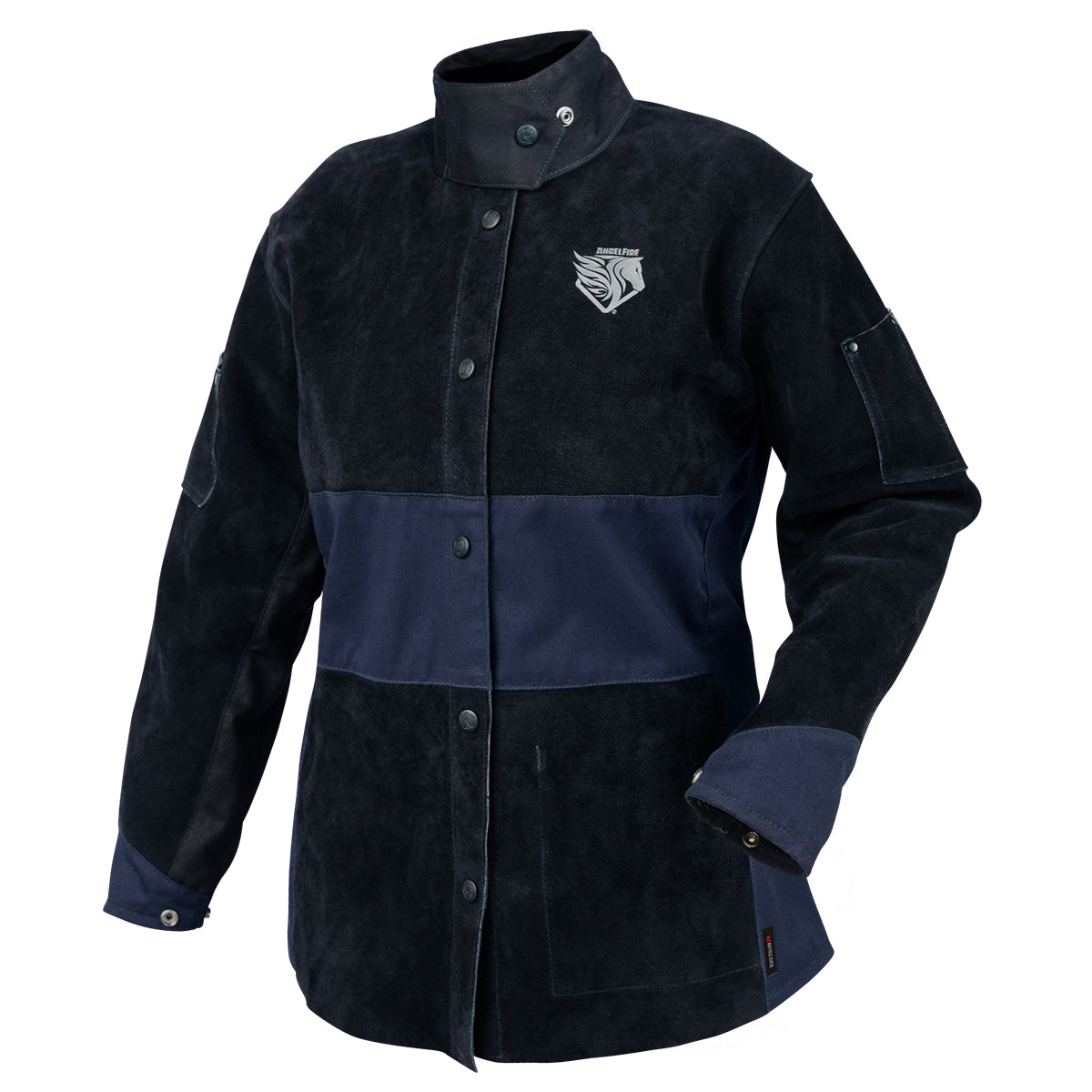 Black Stallion AngelFire® Women's Hybrid Welding Jacket, Navy & Black