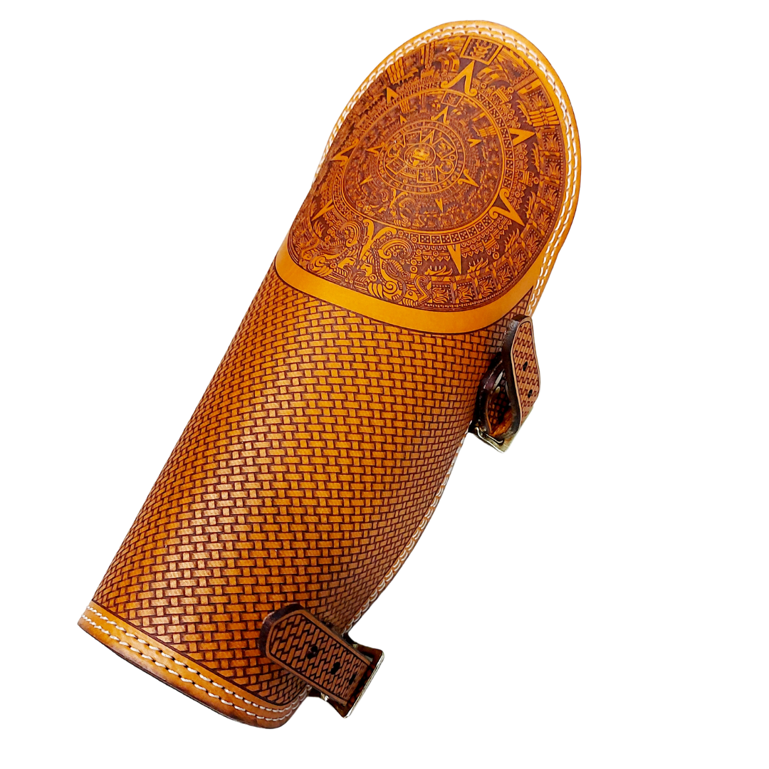 Mayan Calendar Leather Welding Arm Pad