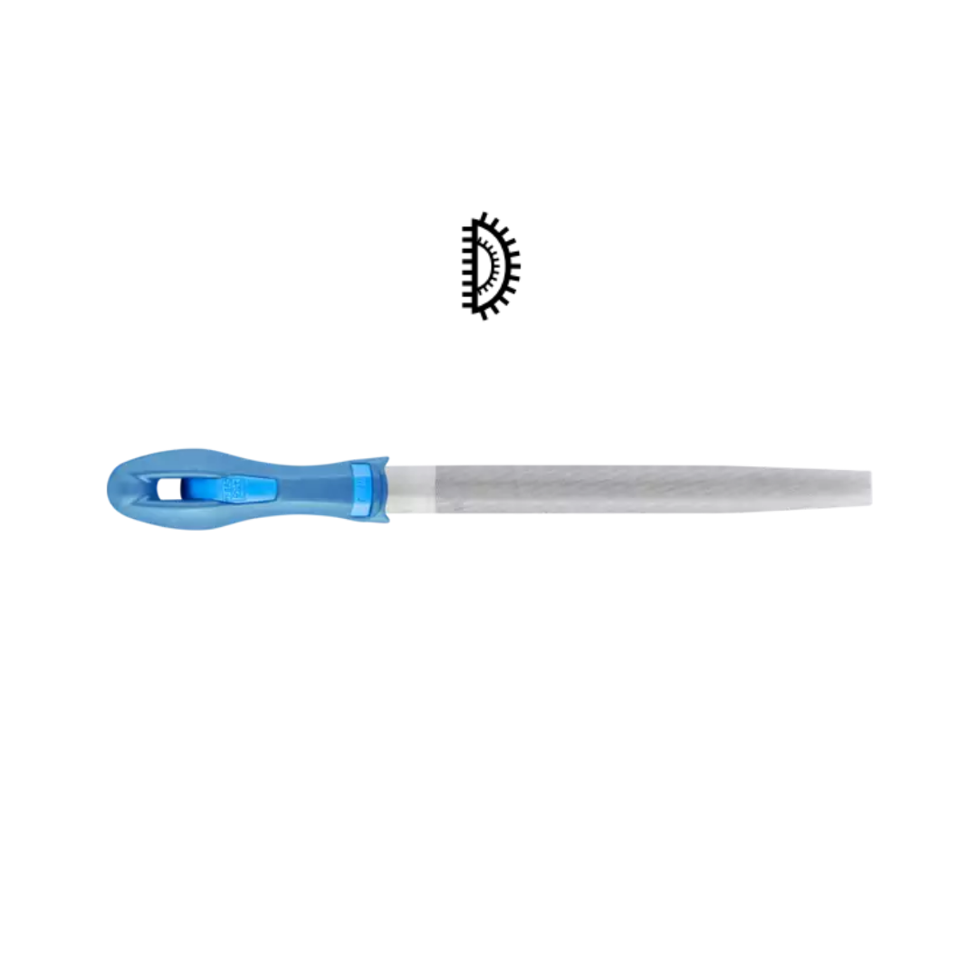 Pferd Half Round Tapered File - With Handle