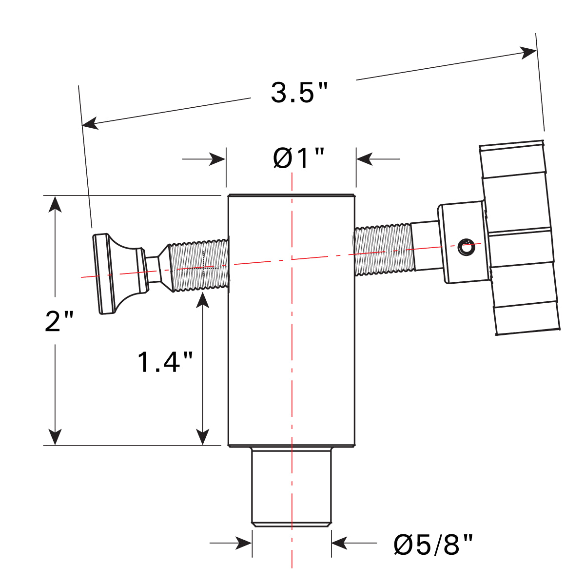 BuildPro Side Clamp - For 5/8" Diameter Tables