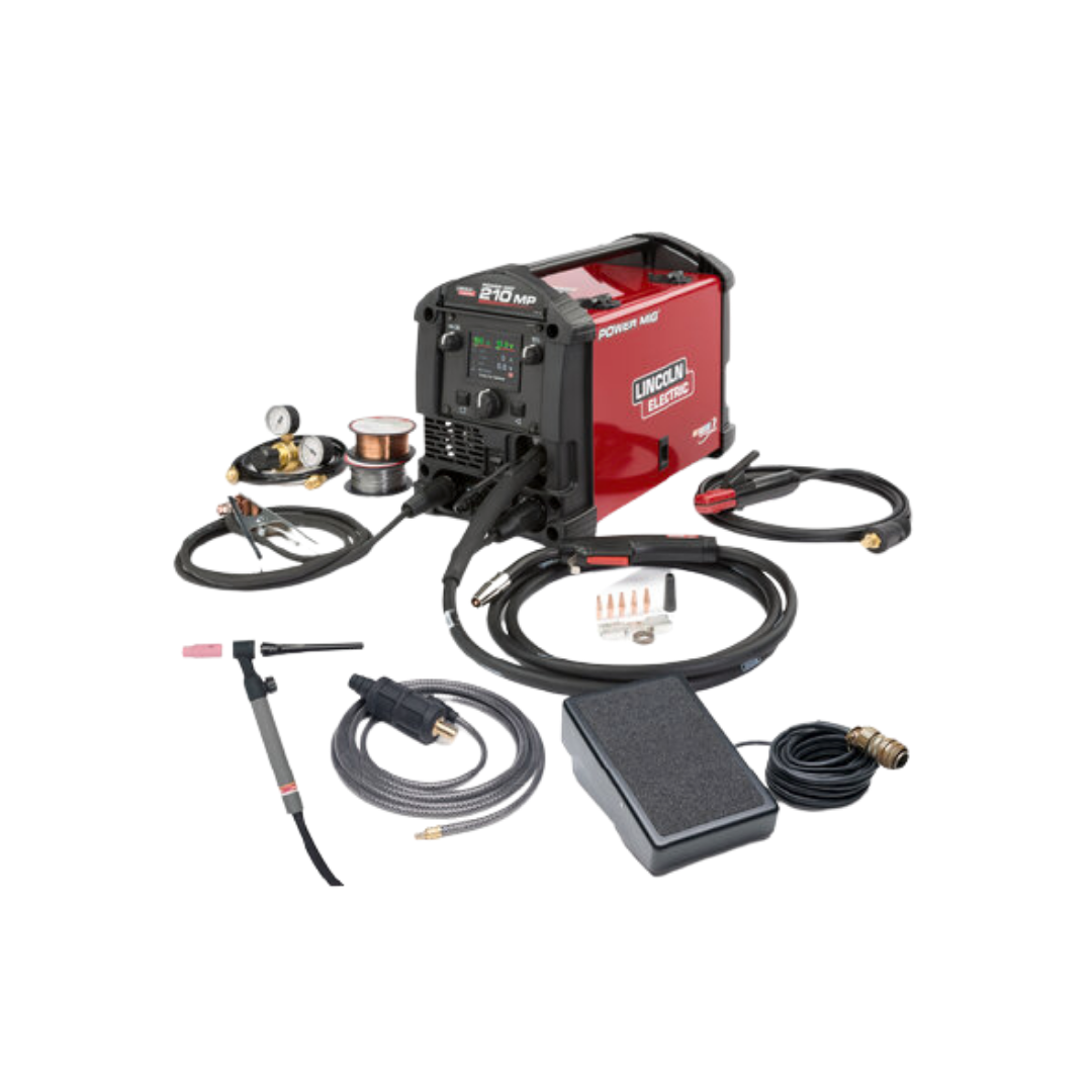 Lincoln Power MIG 210 MP Multi-Process Welder - TIG One-Pak