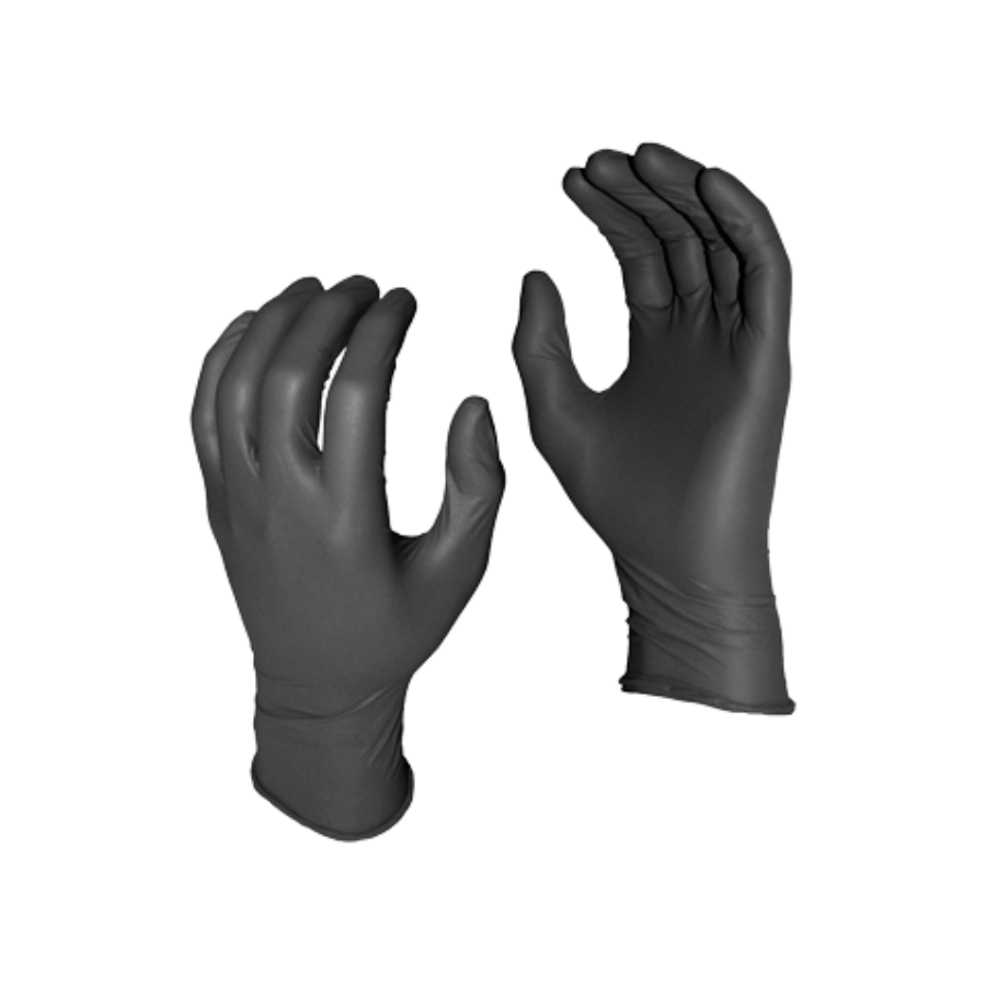 Watson 5555PF Grease Monkey 8 mil Black Heavyweight Nitrile Gloves