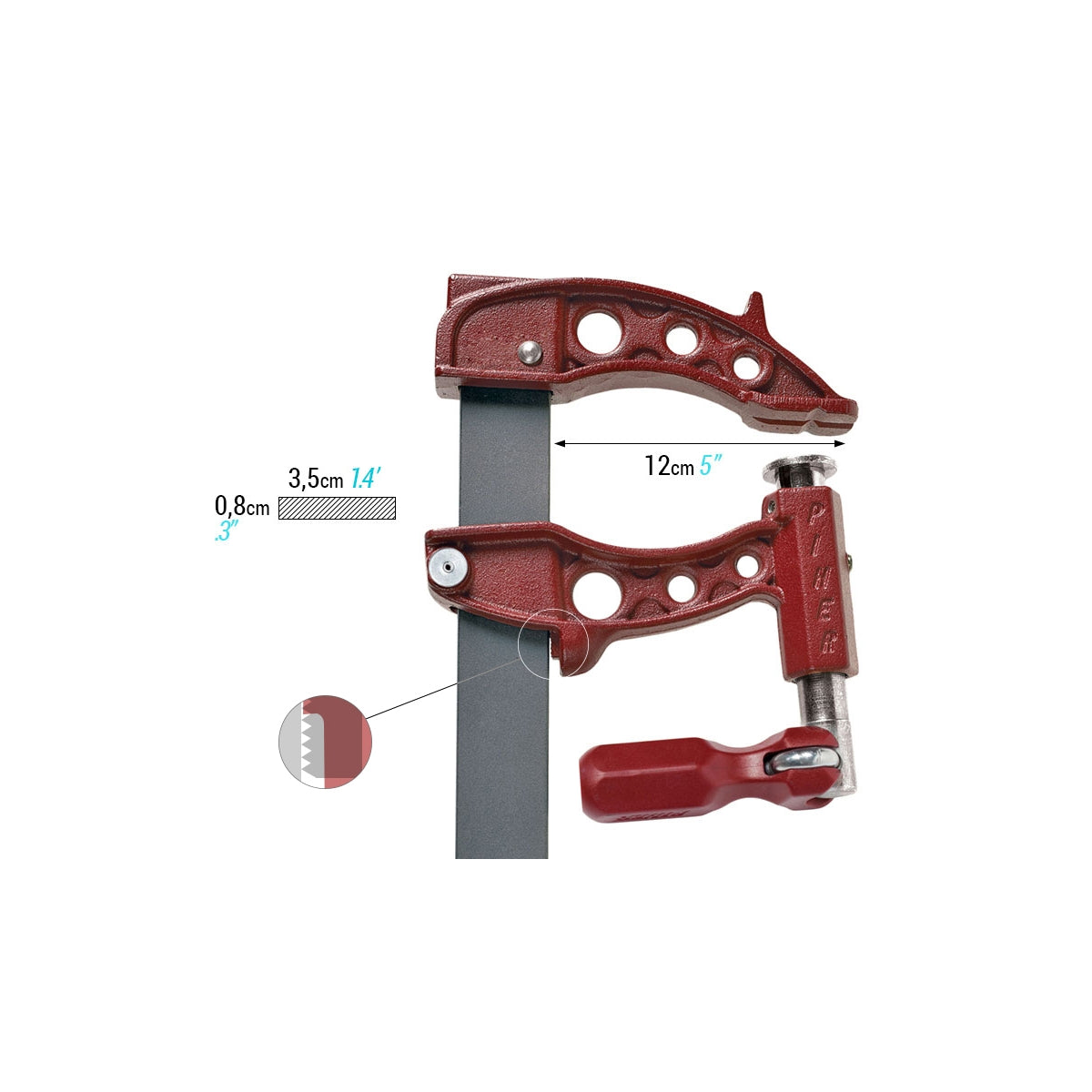 Piher Maxi F Series Clamps (5" Throat)