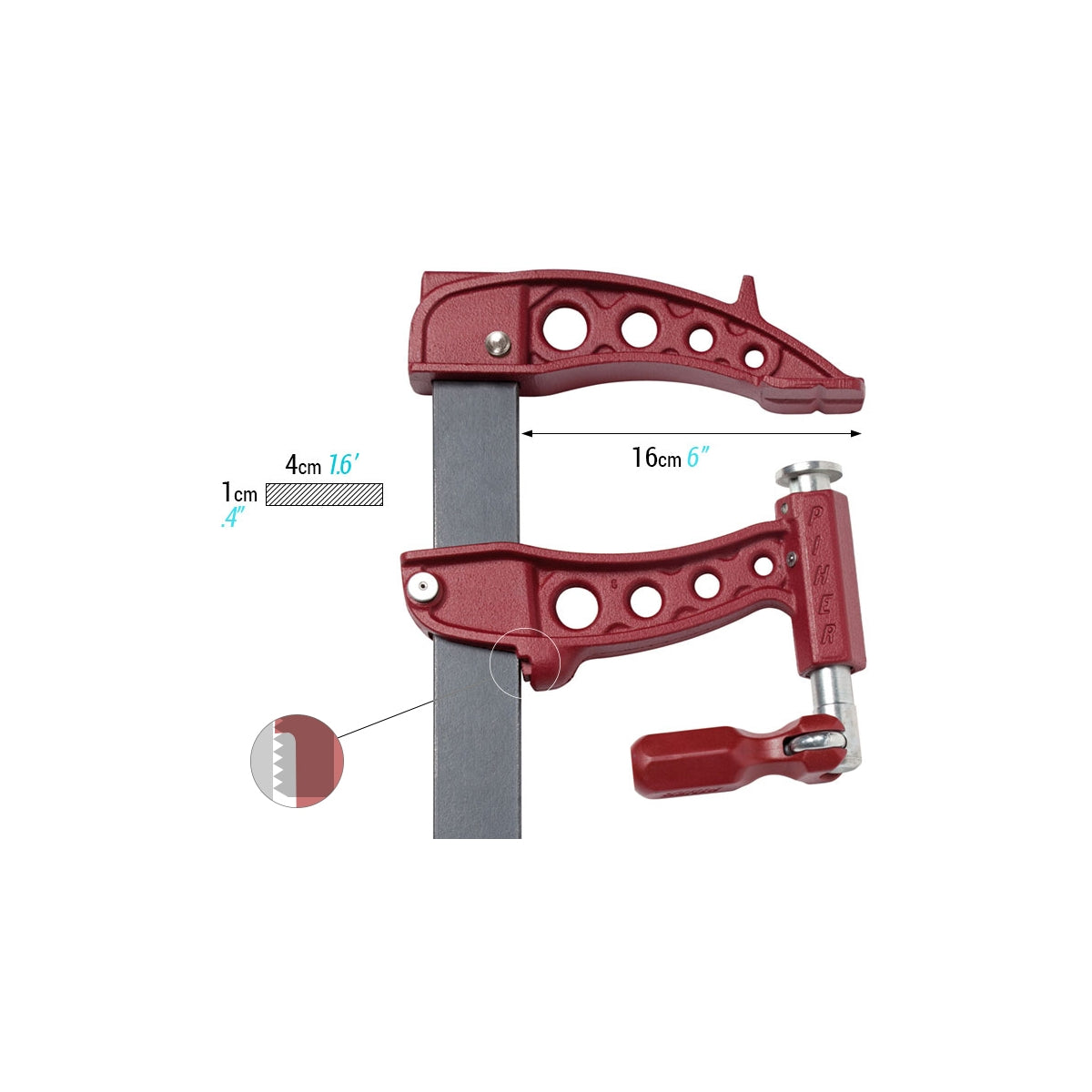 Piher Maxi R Series Clamps (6.5" Throat)