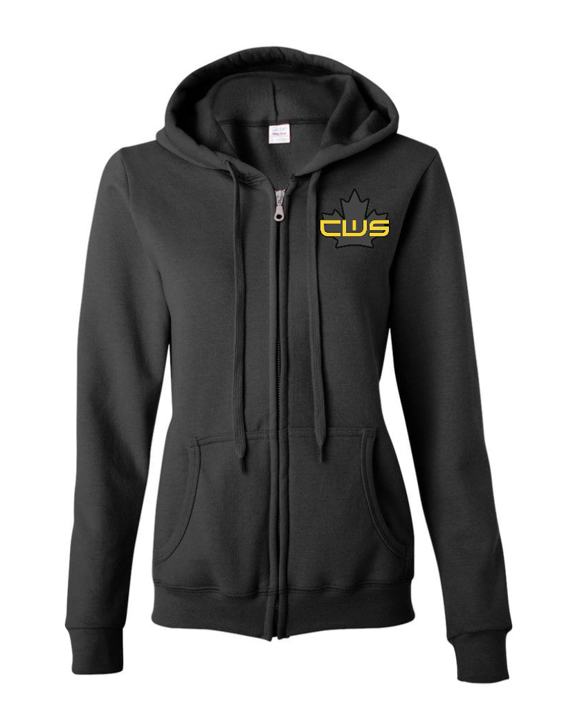 Women's CWS Black Zip-up Sweater